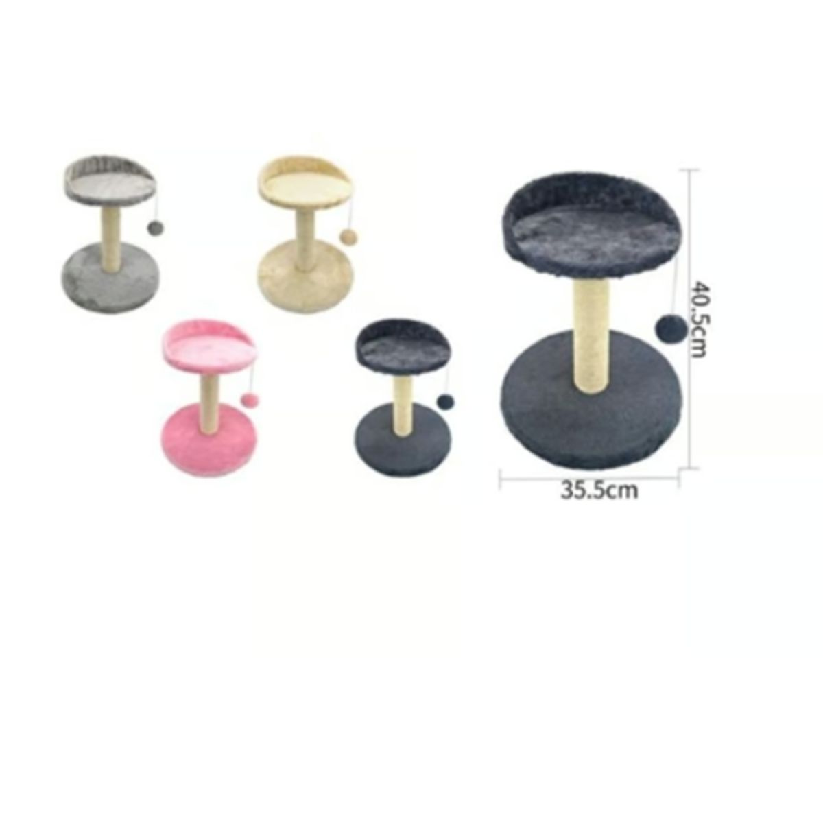 GENERICO - Torre Rascador Para Gato Árbol Juguete 40x35cm Beige