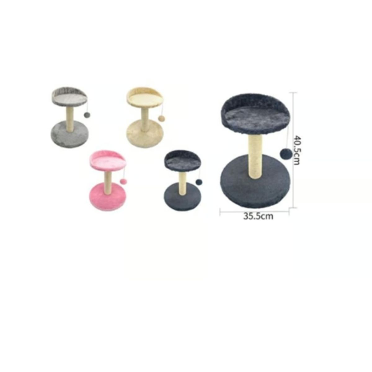 GENERICO - Torre Rascador Para Gato Árbol Juguete 40x35cm Beige