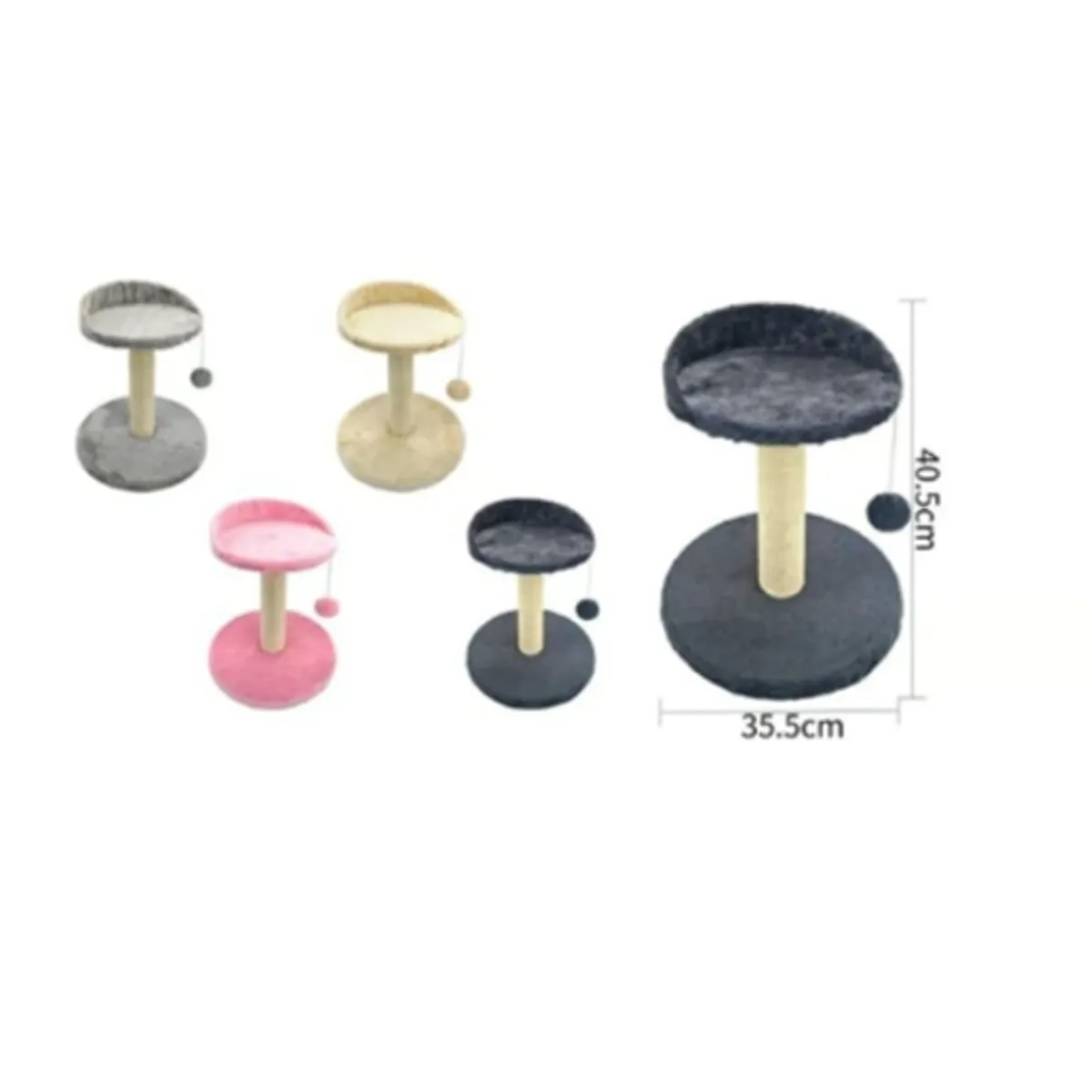 GENERICO - Torre Rascador Para Gato Árbol Juguete 40x35cm Gris