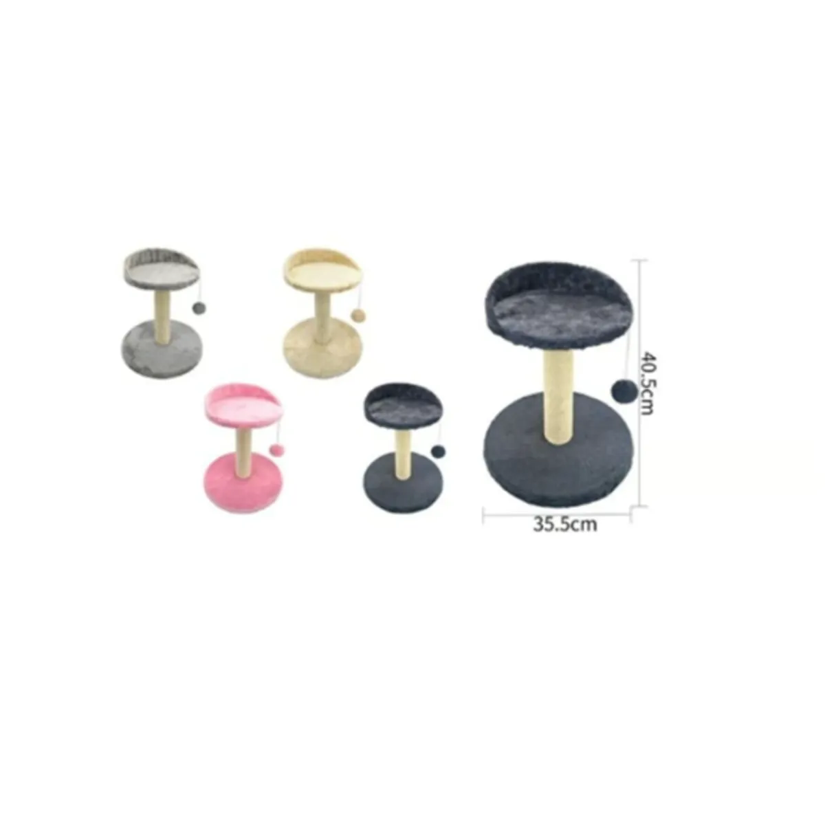 GENERICO - Torre Rascador Para Gato Árbol Juguete 40x35cm Gris