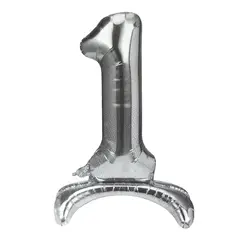 GENERICO - GLOBO METALICO 32 PEDESTAL PLATEADO N?1 X1 UNI