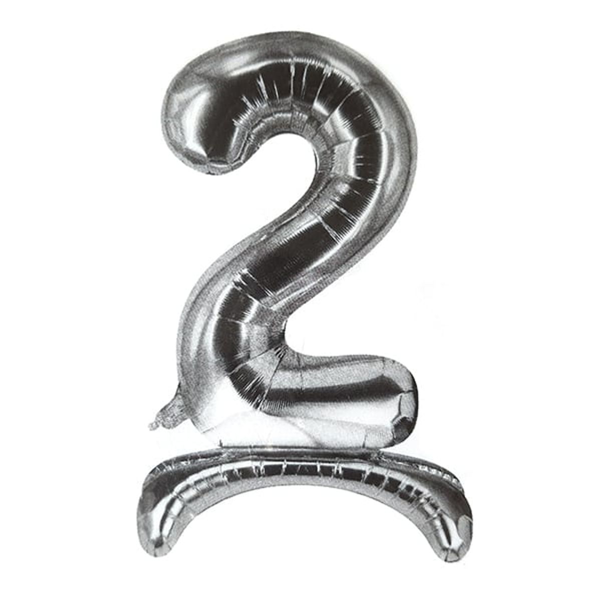 GENERICO - GLOBO METALICO 32 PEDESTAL PLATEADO N?2 X1 UNI