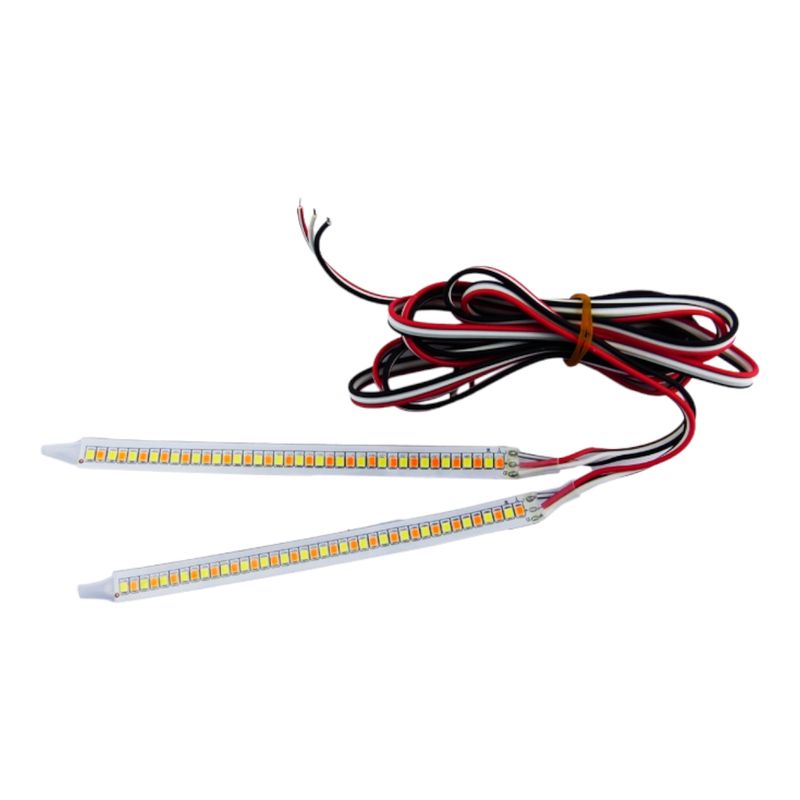 GENERICO - Tira LED Intermitente Para Espejo Retrovisor Auto Duo Color