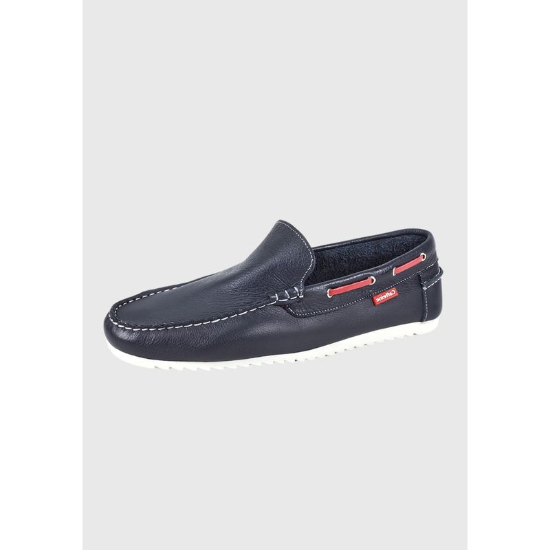 ENZO MANZINI - Mocasín Cuero Caffeine Azul ENZO MANZINI