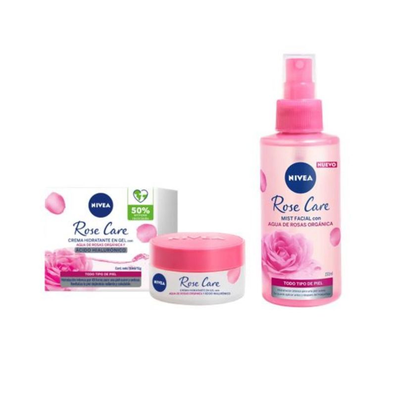 NIVEA - Rutina Facial Rose Care Nivea