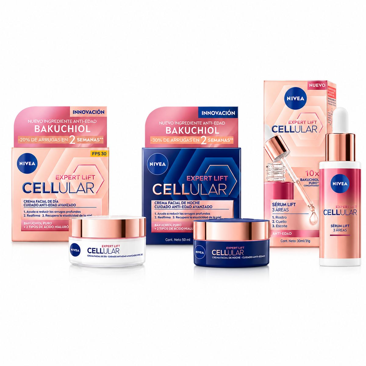 NIVEA - Rutina Facial Completa Cellular Expert Lift Nivea