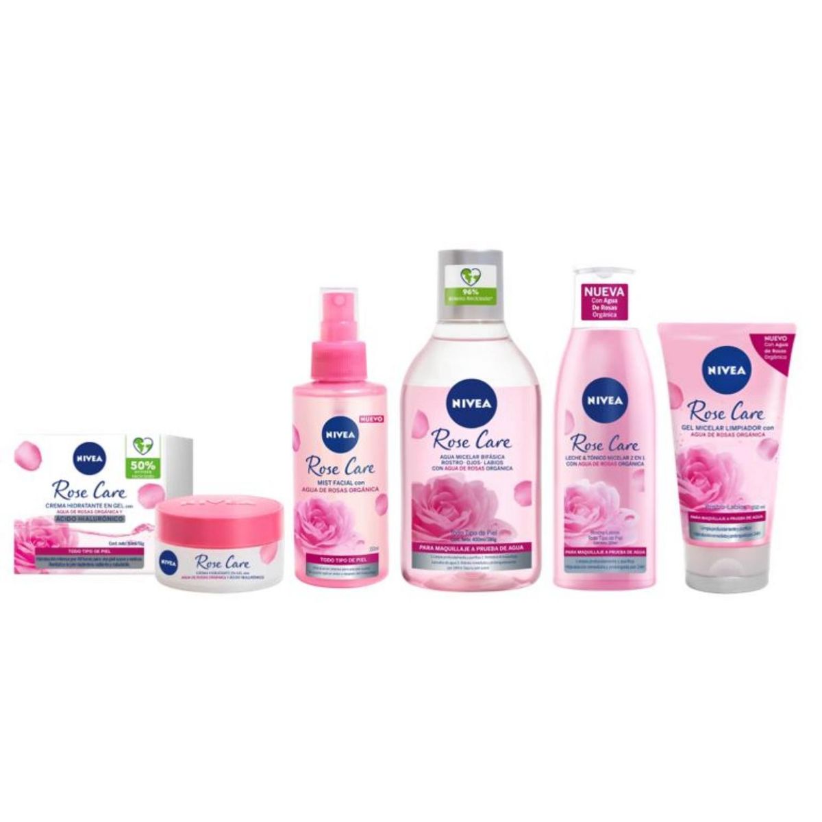 NIVEA - Rutina Completa de Cuidado Facial Rose Care Nivea