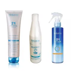 SALERM - Shampoo 21 + Acondicionador + Bi Phase Spray Brillo