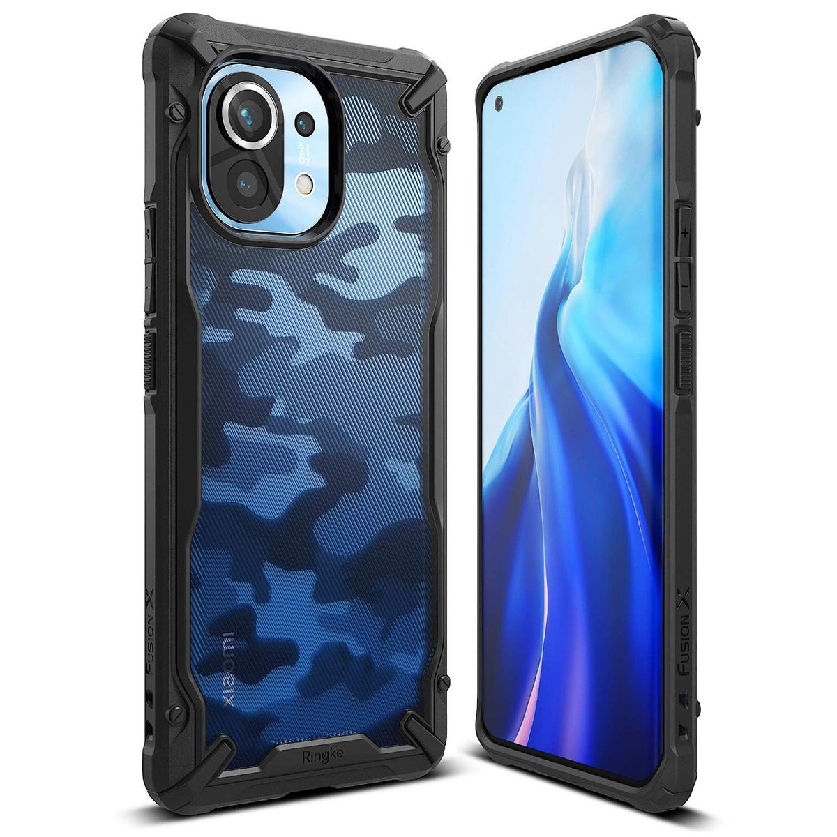 GENERICO - Carcasa Ringke Fusion-X Para Xiaomi Mi 11 Normal - Camo Black