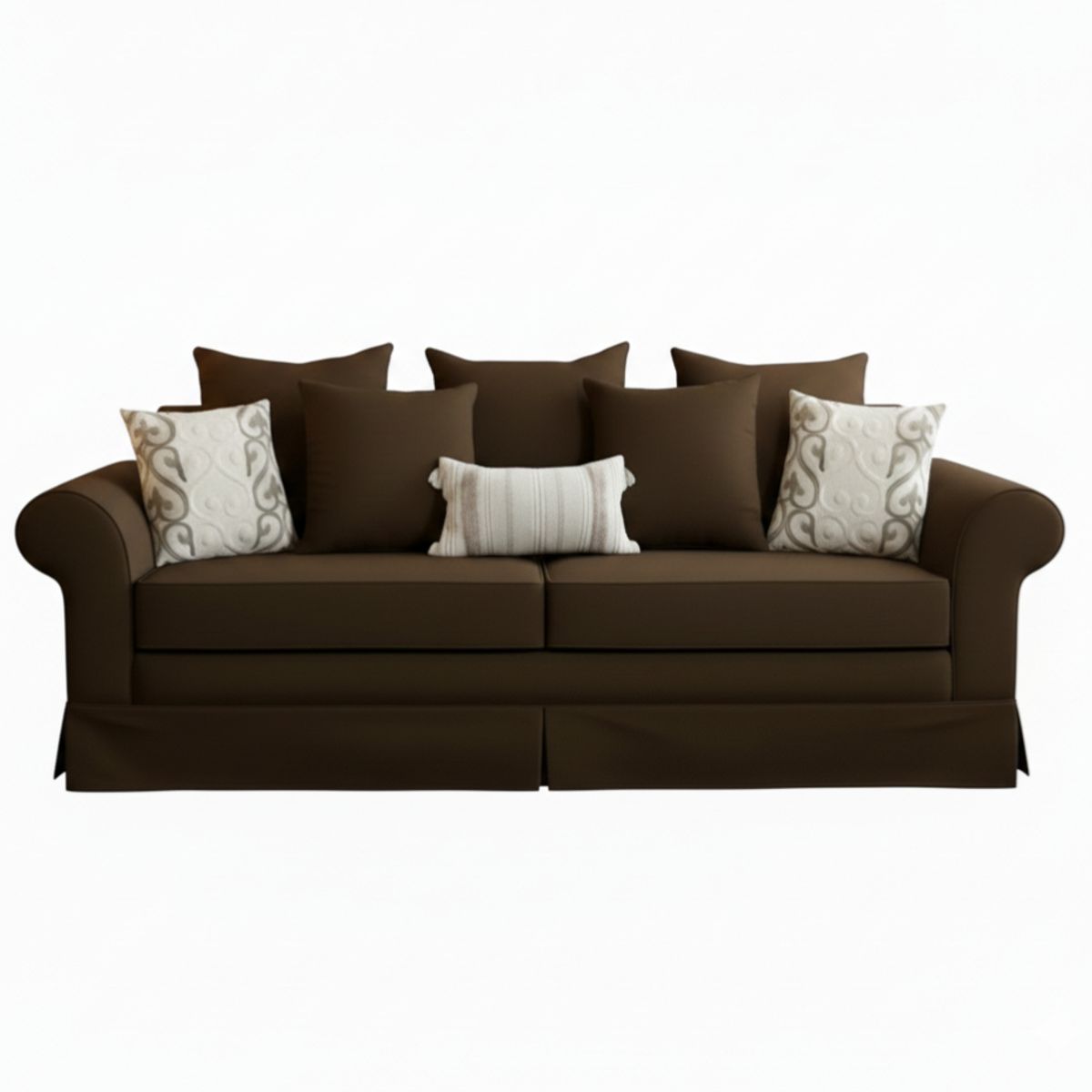 MUNDO LIVING - Sofa 3 cuerpos con asientos de Resortes Pocket Mambo cafe