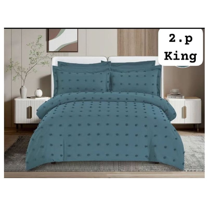 ANGELES DEL HOGAR - Cubrecama  De Verano Quilt Medida King Azul