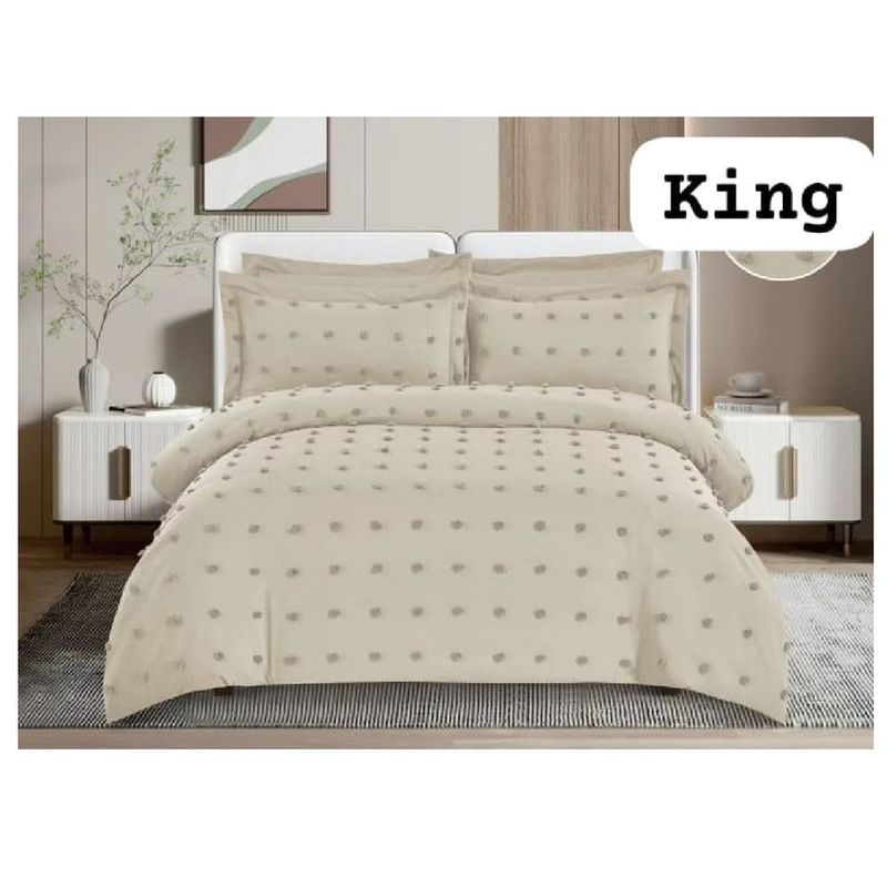 ANGELES DEL HOGAR - Cubrecama  De Verano Quilt Medida King Beige