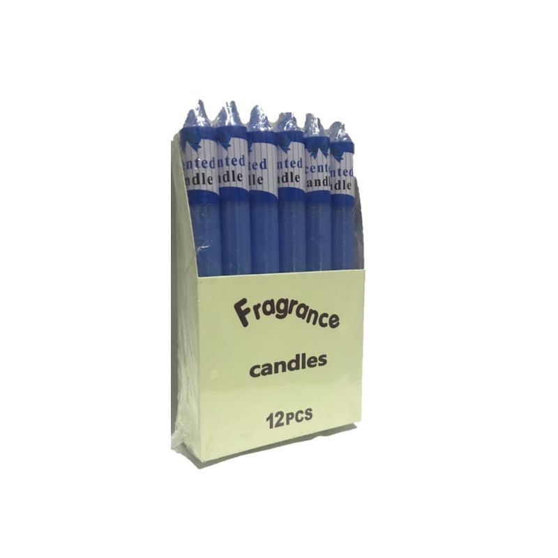 GENERICO - Velas Aromáticas Fragancia Arándano Caja 12 Unidades Azul