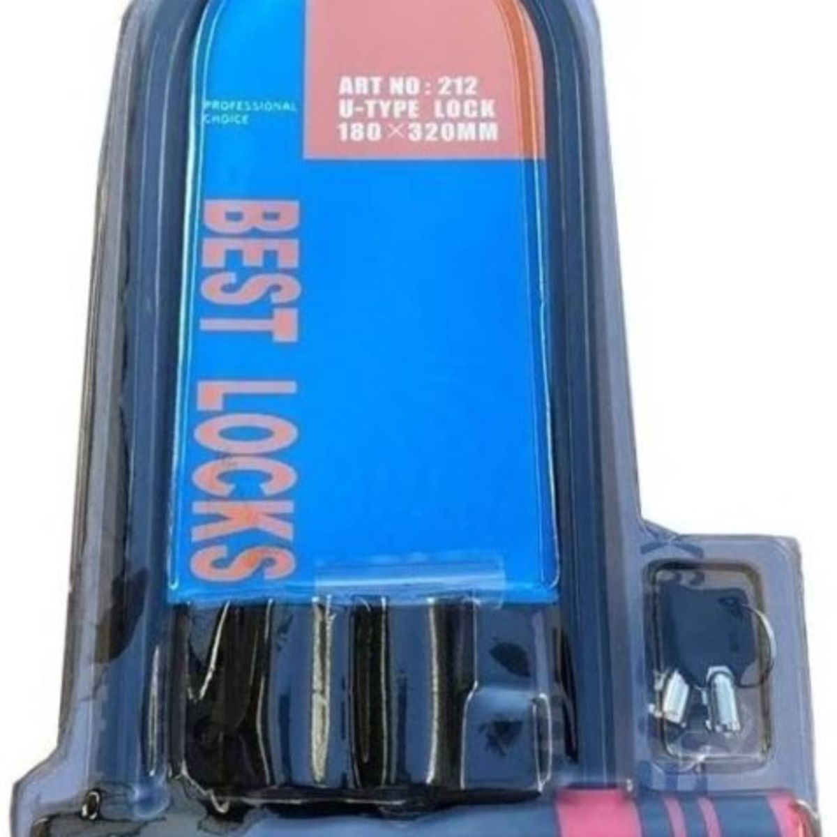 GENERICO - Candado U Lock Para Bicicleta Y Moto 2 Llaves Grande