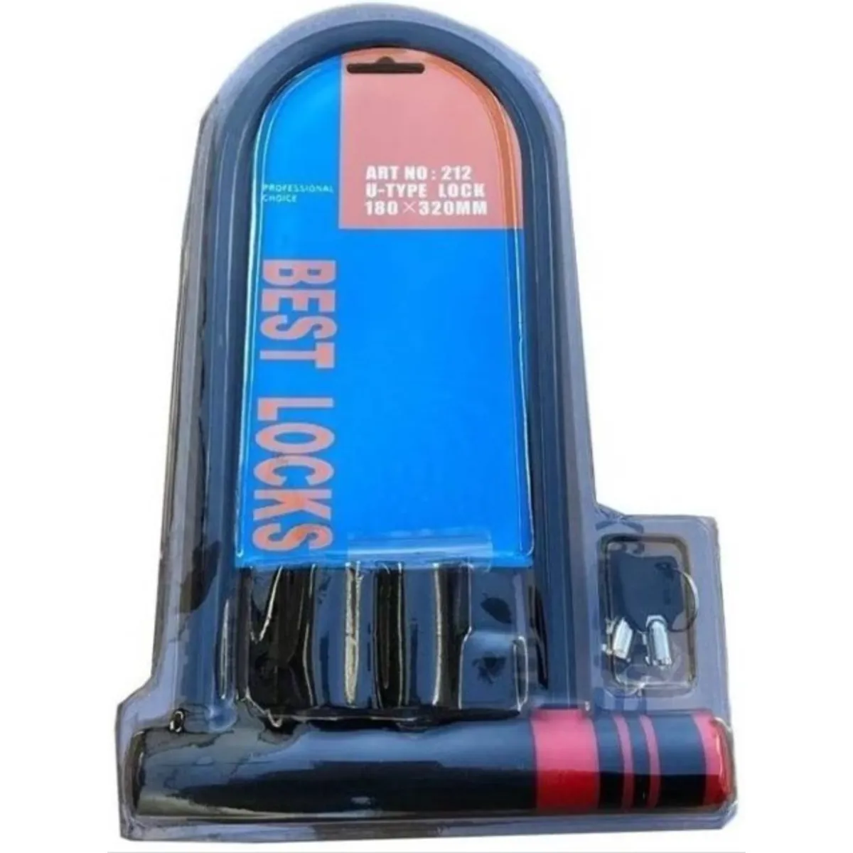 GENERICO - Candado U Lock Para Bicicleta Y Moto 2 Llaves Grande