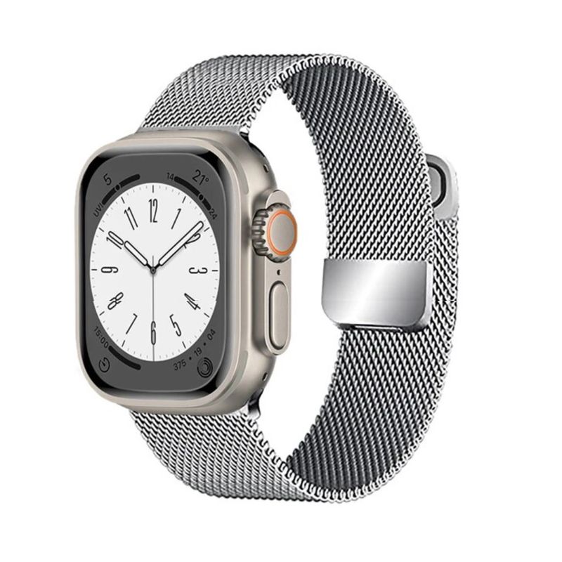 GENERICO - Correa para Apple Watch 46 45 44mm Malla Magnética Plata