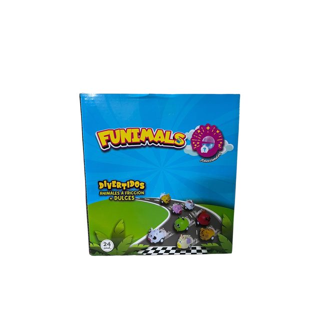 CANDY - Pack 24 Autitos Animales Dulce + Juguete Sorpresa Cumpleaños CANDY