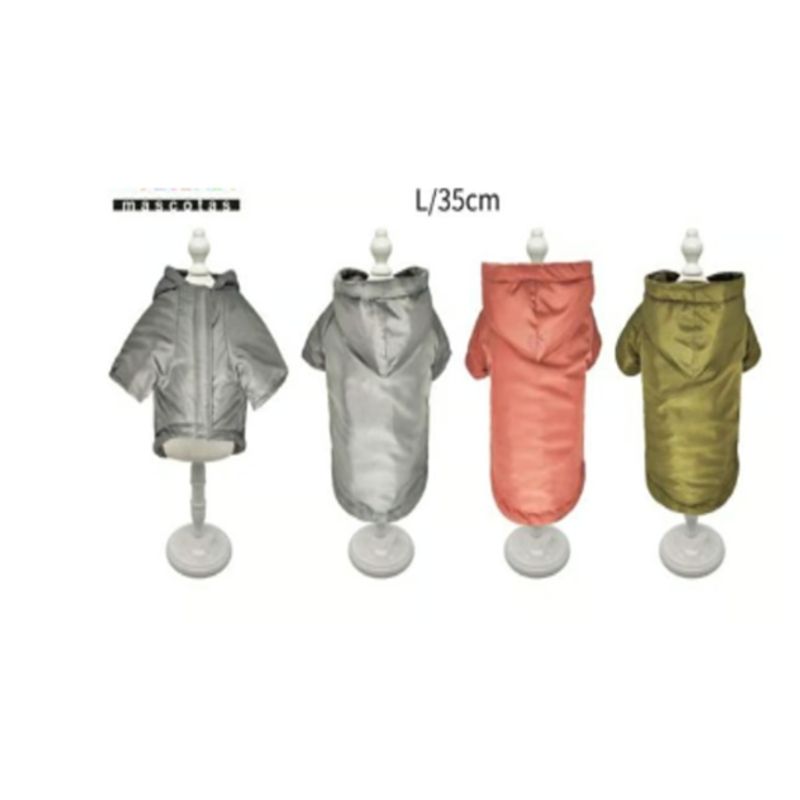 GENERICO - Ropa Para Perros Capucha Color Gris Talla L 35cm