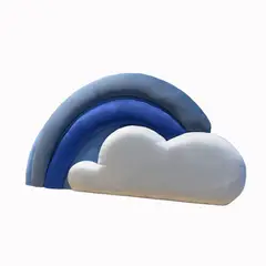 GENERICO - Respaldo 1 plazas acolchado diseño Nube Muebles Rimar