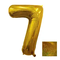 GENERICO - GLOBO METALICO LASER 40 DORADO N? 7