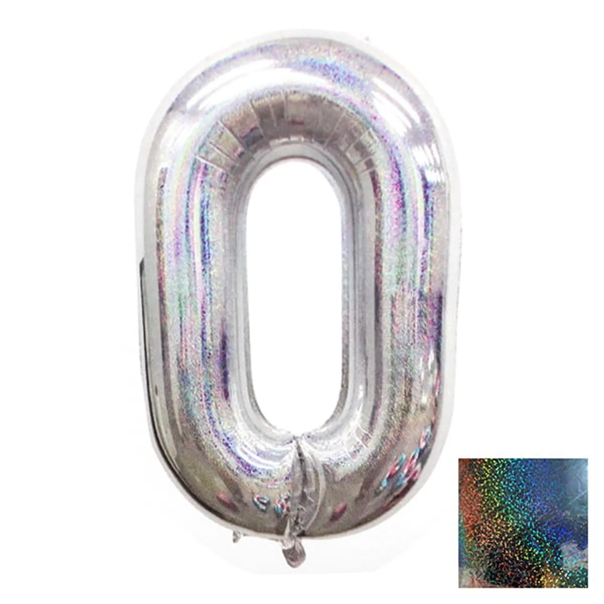 GENERICO - GLOBO METALICO LASER 40 PLATEADO N? 0