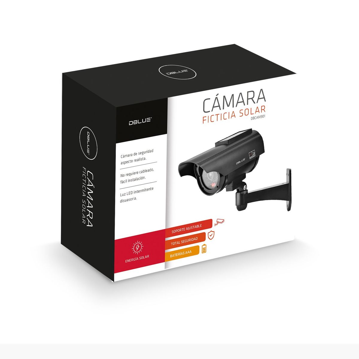 DBLUE - Cámara De Seguridad Simulada Con Panel Solar - SC
