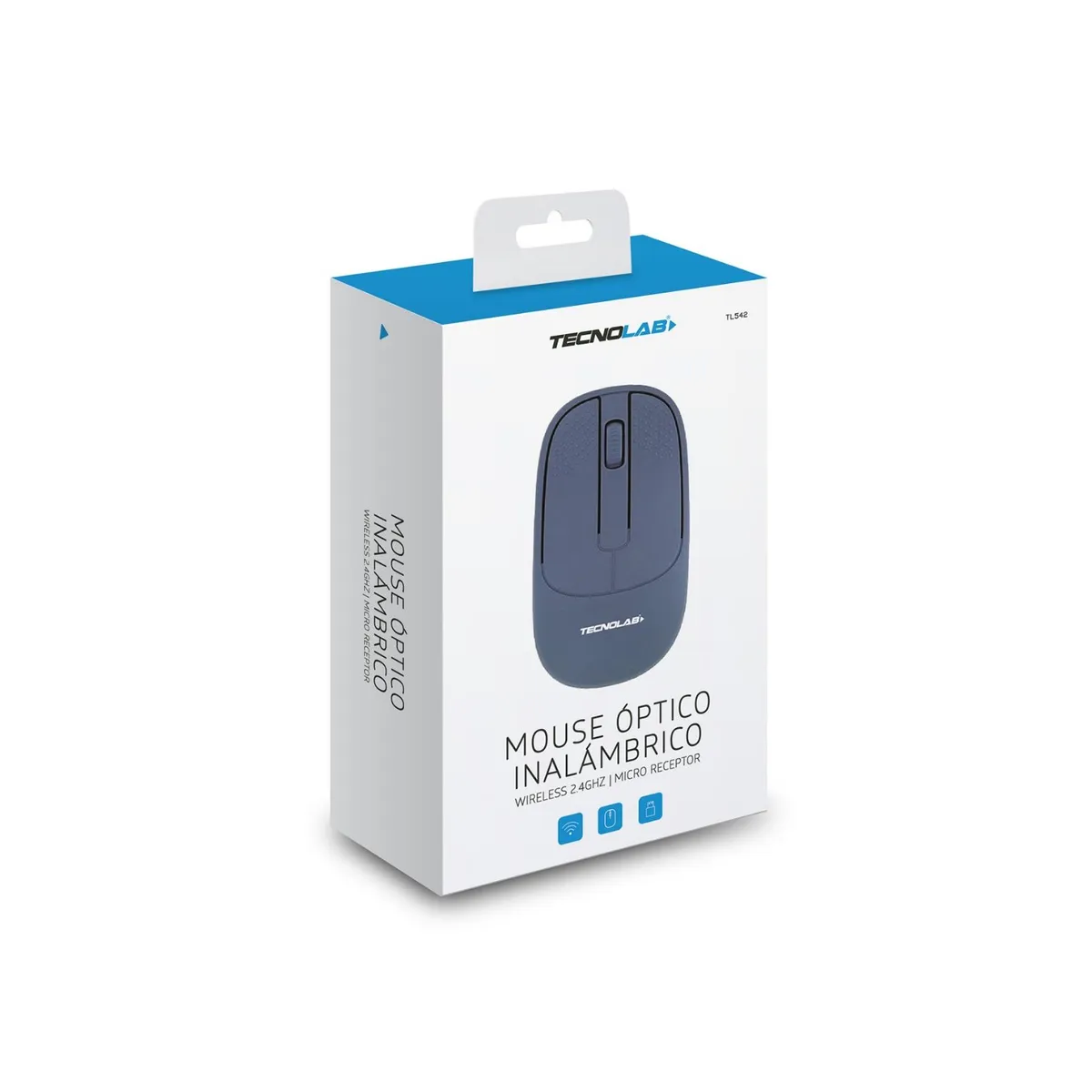 TECNOLAB - Mouse Inalámbrico Azul 24ghz Usb - SC