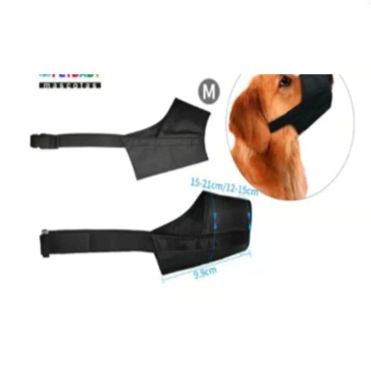 GENERICO - Bozal Para Perros Cuidado Talla M Negro