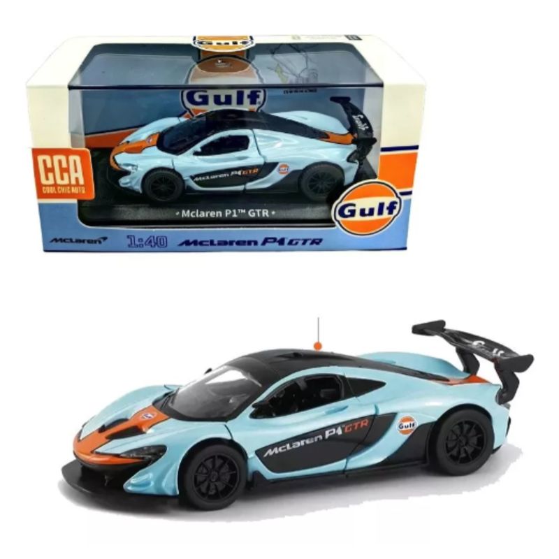 GENERICO - Autos Coleccion Mclaren P1 GTR GULF 1 :40 Color celeste