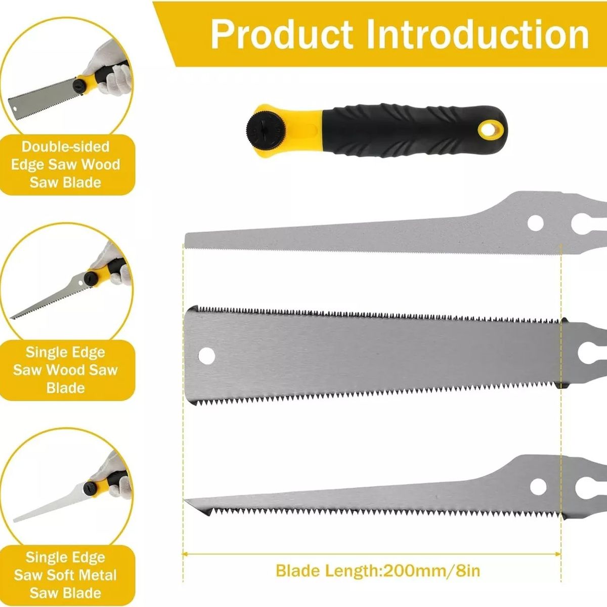 KUANGYE - Sierra Japonesa Serrucho Japones Carpinteria Doble Filo