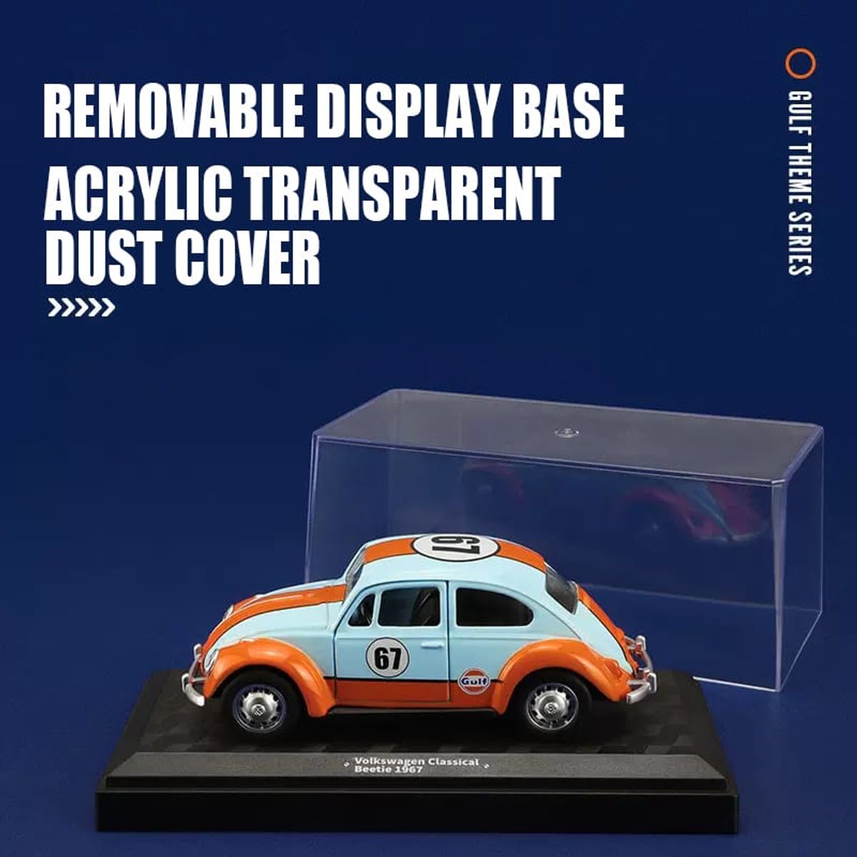 GENERICO - Autos Coleccion Gulf Volkswagen Beetle 1967 1 :36, Celeste