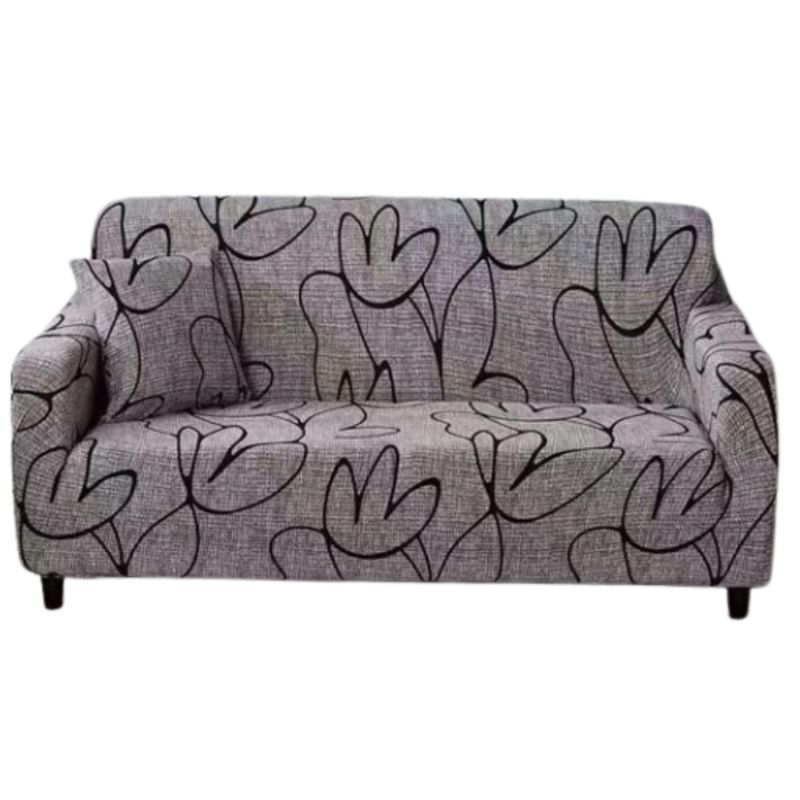 GENERICO - Funda cubre Sillon de tela LISA elasticada de 4 CUERPOS con DISEÑO