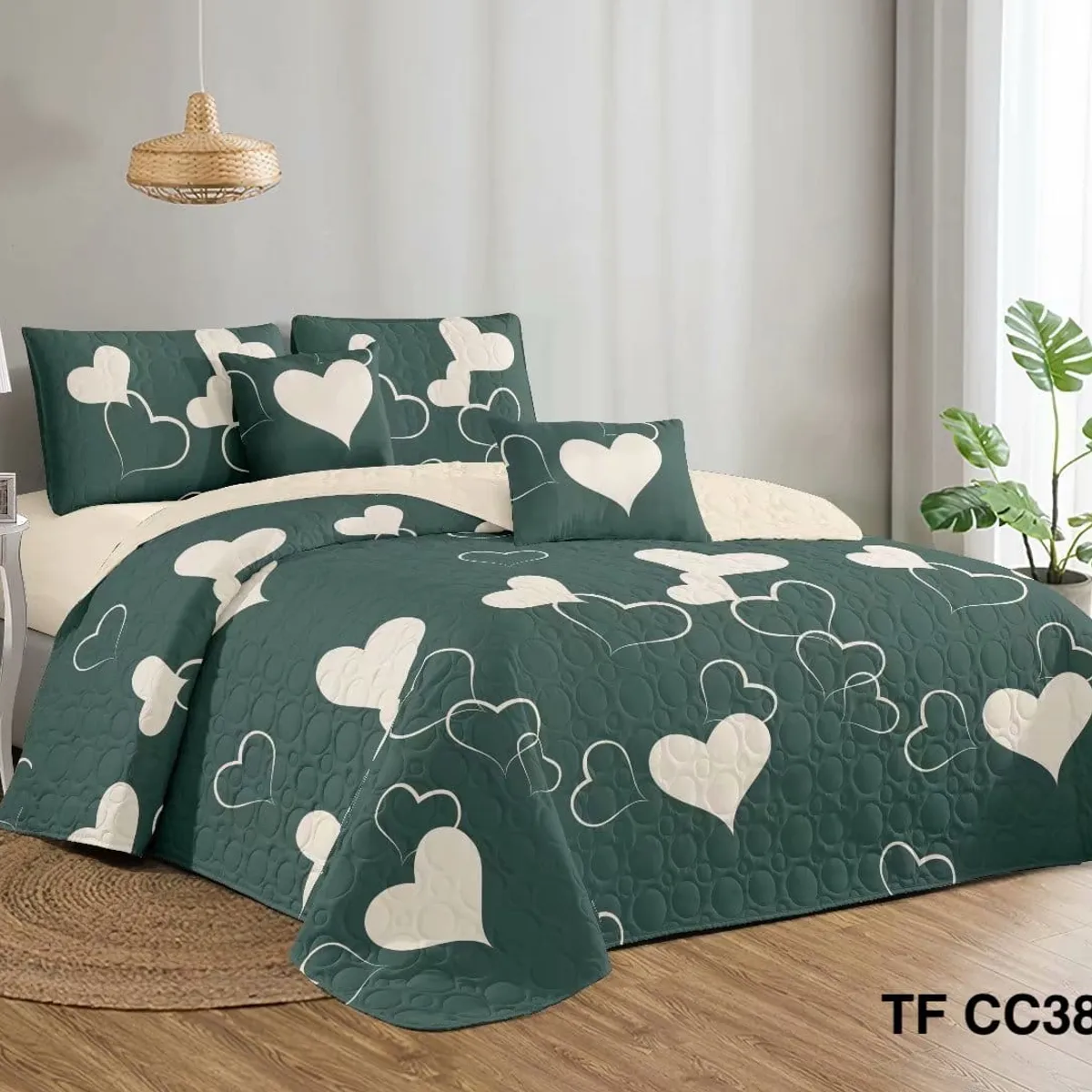 ANGELES DEL HOGAR - Cubre Cama de Verano Quilt 2 Plaza  TFCC38