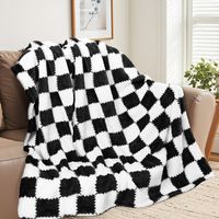 Manta Térmica Doble Cara De Franela A Cuadros 120x200 Cm