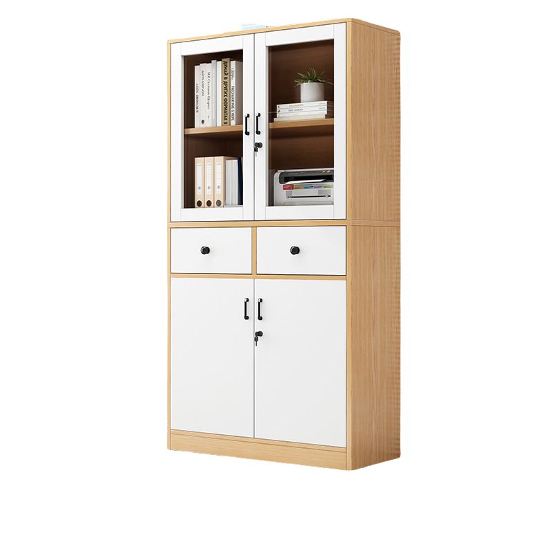 GENERICO - Mueble De Oficina Archivador Cajonera Y Vitrina 180x80x30cm