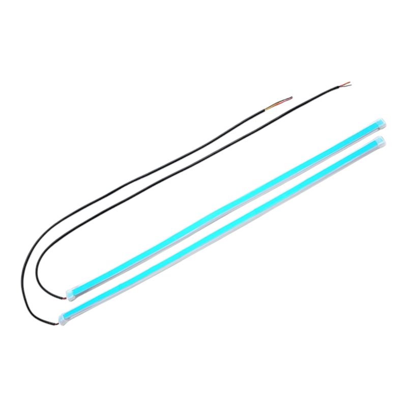 GENERICO - Tira LED 60Cm Foco De Auto 2 Efectos Duo Ambar/Blanco El Par