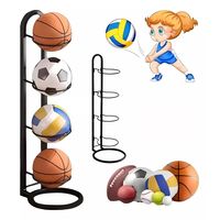 Estante De Almacenamiento De Metal Cestafútbol De 4niveles