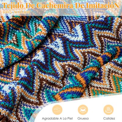 Imagen 2 del producto Manta Decorativa Tejida Para Sillon Piecera Cama Bohemia