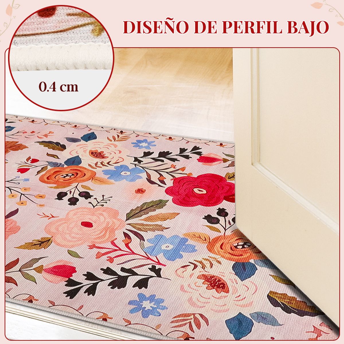 SLOWTON - Alfombra De Boho Lavable Antideslizantes Vintage 60180 Cm