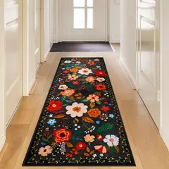 SLOWTON - Alfombra De Boho Lavable Antideslizantes Vintage 60180 Cm