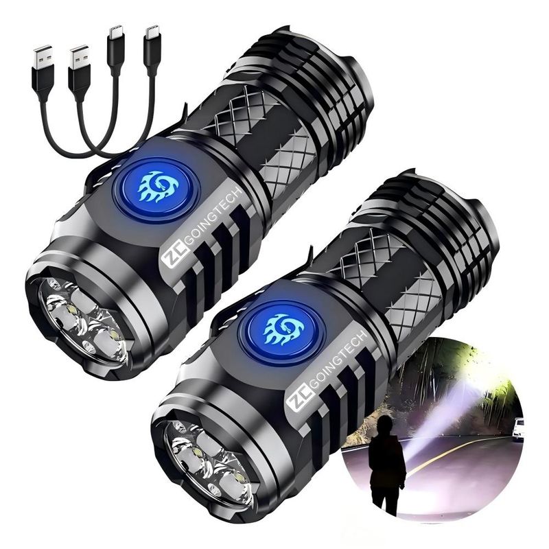 GENERICO - Linterna Led Recargable Zoom Alcance +700m
