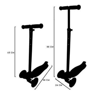 Imagen 2 del producto Scooter Monopatín Infantil Lila con Flores D12