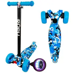 GENERICO - Scooter Monopatín Infantil Azul Camuflado D5