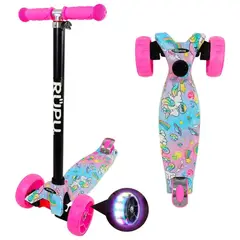 GENERICO - Scooter Monopatín Infantil Rosado de Unicornio D14
