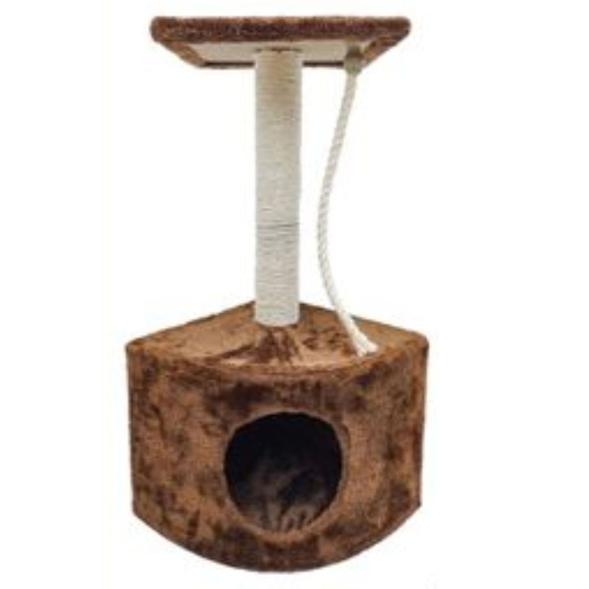 GENERICO - Rascador Para Gatos Cueva Plataforma Y Cuerda De Juego