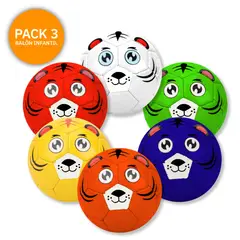 GENERICO - Pack de 3 balones de fútbol para niños