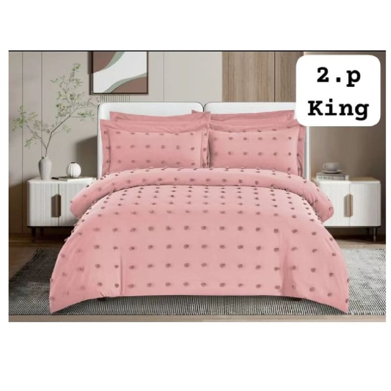 ANGELES DEL HOGAR - Cubrecama  De Verano Quilt Medida King Rosa