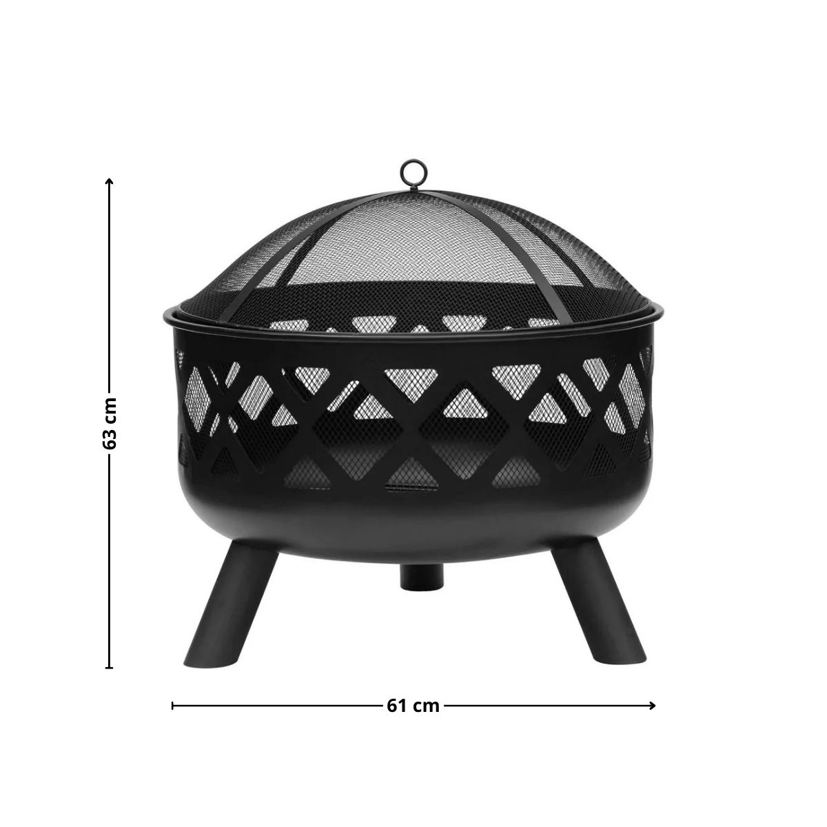 GENERICO - Brasero hierro circular 61x63cm Bighouse