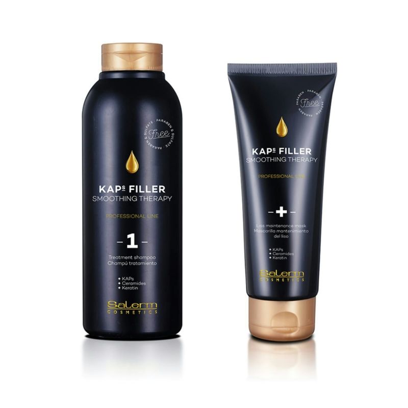 SALERM - salerm shampoo y mascarilla mantencion pelos lisos.-