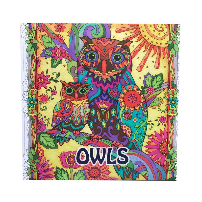 GENERICO - Libro para colorear mandalas - Búhos
